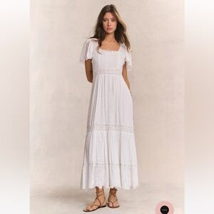 Love Shack Fancy Norma Maxi Dress White Size 2